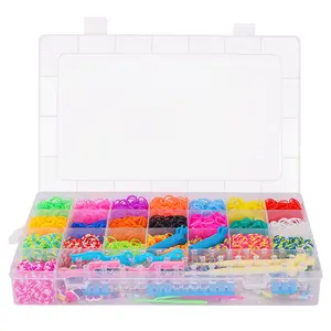 Hobbyworker Rainbow Bands Armband Rubber Maken Loom Diy Kit Voor Meisjes Kids Creativiteit Gift Te Verbeteren Verbeelding J0433