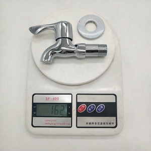 Robinet de lavabo en laiton chromé poli de haute qualité, design moderne, poignée en <span class=keywords><strong>zinc</strong></span>, montage mural, pour extérieur, balcon, salle de bain - Product Image 2