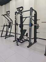 Rosen HM-1049 – Cage de musculation avancée certifiée CE, machine Smith verticale, pile de poids de 300 kg, tube en acier galvanisé pour