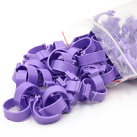 Ferme avicole 20mm coloré en plastique volaille poulet oiseau jambe anneaux canard poulet caoutchouc pied anneau sans numéros