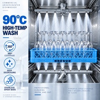 Lave-vaisselle sous le comptoir en acier inoxydable Lave-vaisselle commercial intelligent sous le comptoir de luxe pour la restauration Lavavajillas