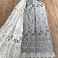Rideau transparent brodé à fleurs 3D, au design turc, nouvelle collection 2020