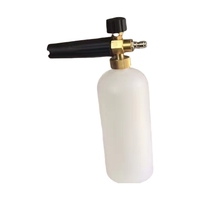 Pistolet à mousse en laiton 1L avec raccord rapide 1/4 pouce, équipement multifonctionnel pour lavage de voiture, lance à mousse pour neige