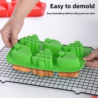 Moule à gâteau en silicone de Noël, qualité alimentaire, pour cuisson, résine, fondant, pudding, en forme d'arbre de Noël