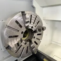 Mesin Bubut CNC Lubang Besar Presisi Sistem GSK, CK6180 Heavy Duty, Swing 800mm, Lubang Spindle 105mm, Flat Bed, Logam Keras