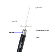 Kabel Optik Udara Feiboer GYXTW Gulungan 12C G652d Fiber Kabel Fiber Luar Ruangan