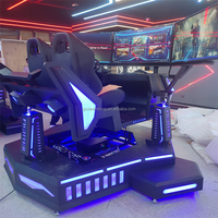 Simulador de Carreras VR 9D de Tres Pantallas y Tres Ejes, Máquinas de Arcade Metálicas para Uso Doméstico, Centros Comerciales o Parques de Aventuras