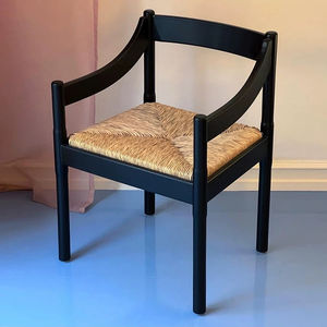 Chaise de salle à manger vintage rétro en <span class=keywords><strong>rotin</strong></span> modèle design pour meubles de maison <span class=keywords><strong>fauteuil</strong></span> à coussin souple pour salle de réunion - Product Image 3