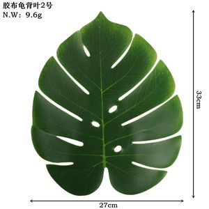 Feuilles de Monstera artificielles, décoration de plantes, fleurs en soie, accessoires de table, décoration de la maison, respectueux de l'environnement, 33cm - Product Image 2