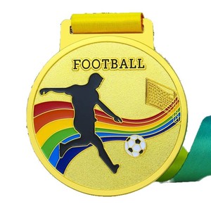 Medalla de Fútbol Personalizada con Proceso de Esmaltado 3D, Cinta de Alta Calidad, Conmemorativa para Eventos Deportivos, Bañada en Oro - Product Image 4