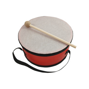 กลองมือเด็ก สีแดง ทำจากไม้ แบบสองด้าน เครื่องดนตรีประเภทตี สำหรับเด็กอายุ 4-6 ปี พกพาสะดวก - Product Image 5