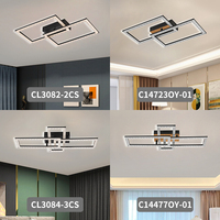 Plafonnier LED de luxe 20W conforme CE, abat-jour en plastique, montage en surface carré, garantie 2 ans, prix usine, pour salon