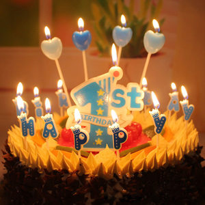 Candele per Torta <span class=keywords><strong>Alfabeto</strong></span> e Numero 1 Rosa e Blu di Alta Qualità all'Ingrosso per Feste di Compleanno per Bambini per Ramadan Diwali Halloween - Product Image 3