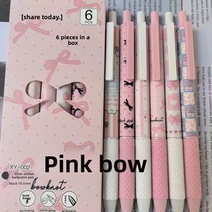 Penna a Scatto Doit in Edizione Limitata Rosa con Fiocco Stile Instagram, Design Accattivante, in Plastica, Inchiostro Nero 0.5mm, Asciugatura Rapida, Scrittura Fluida - Product Image 3