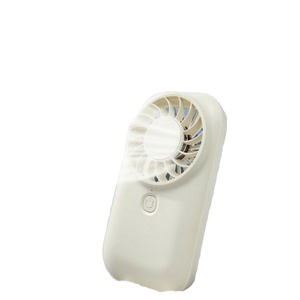 Ventilateur portable ultra-mince à 5 pales, flux d'air large à 180°, support dissimulé, rechargeable pour bureau, voiture et camping-car - Product Image 1