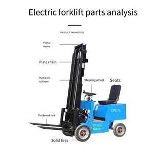Nuevo precio barato 500kg/800kg 4 ruedas tamaño pequeño mini carretilla elevadora eléctrica pasillo estrecho carretilla elevadora