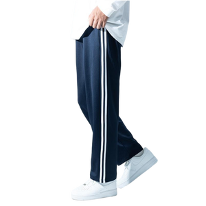 <strong>Navy</strong> <strong>Blue</strong> <strong>School</strong> Pants with One Stripe / Two Stripes Dark <strong>Blue</strong> <strong>School</strong> <strong>Trousers</strong> - Product Image 1