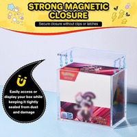 Boîte de rangement pour cartes en acrylique magnétique épaissie, anti-poussière, étanche, gain de place, personnalisée en usine