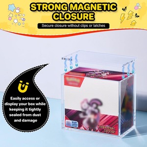 कारखाने कस्टम डस्टप्रूफ वाटरप्रूफ बचाने अंतरिक्ष पतला चुंबकीय बूस्टर ऐक्रेलिक कार्ड संगठित डिस्प्ले संग्रह केस बॉक्स - Product Image 5