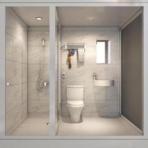 Bagno Prefabbricato dal Design Moderno, Unità Bagno Pronte all'Uso, Doccia a Capsula - Product Image 2