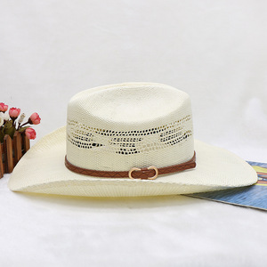 Sombrero <span class=keywords><strong>de</strong></span> Vaquero Occidental <span class=keywords><strong>de</strong></span> Uso Diario <span class=keywords><strong>de</strong></span> Verano LIHUA para Hombre, Estilo Carácter, Sombrero <span class=keywords><strong>de</strong></span> Paja con Trenza <span class=keywords><strong>de</strong></span> Papel y Material <span class=keywords><strong>de</strong></span> Cinta para Deportes Casuales - Product Image 4