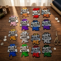 Nouvelles Broderies en Chenille à Paillettes « GOD DON'T PLAY ABOUT ME » – Appliques Thermocollantes Faites à la Main pour Jeans et Casquettes de Routier