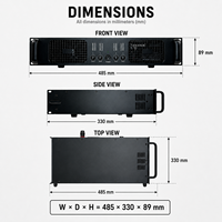 Amplificador de Potencia Profesional de 4 Canales, 800W*2+1200W, Clase H, para Altavoces y Subwoofer, Sistema de Sonido para Conciertos al Aire Libre, Carcasa Metálica