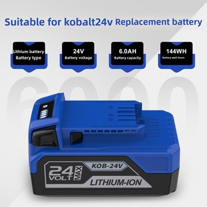 Batteria al Litio Compatibile <span class=keywords><strong>Colbert</strong></span> Kobalt KB224 24V per Utensili Elettrici, Trapano Elettrico ad Alta Capacità 60Ah, Temperatura Operativa 0-35°C - Product Image 2