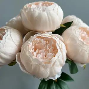 AF11502 New Arrival 7 Heads Colorful Beautiful Wholesale Silk Artificial Peony Flower Wedding Decoration