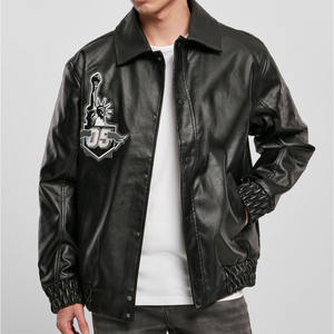 Giacca da Motociclista in Vera Pelle Impermeabile con Ricamo in Ciniglia di Alta Qualità Personalizzata per Uomo - Product Image 6