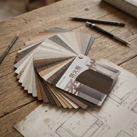 Brochure d'échantillons de couleurs en carton pliable personnalisée, imprimée offset avec pelliculage, pour échantillons de portes d'armoires, armoires et cuisines