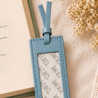 Marque-page en cuir bleu, kit DIY de finition autonome pour point d'aiguille 3M, fourniture de papeterie de luxe, marqueur de page, cadeau d'art fait main, vente en gros