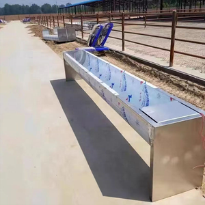 4m Length Stainless Steel Sheep Farm Food Equipment Feeder <strong>Trough</strong> Animal Feeding <strong>Metal</strong> <strong>Trough</strong> - Product Image 1