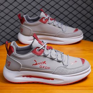 Chaussures pour hommes Printemps/Été 2026 Nouveau style Semelle souple Cuir et maille Tendance Légères Respirantes À lacets Basses Simples Décontractées - Product Image 2