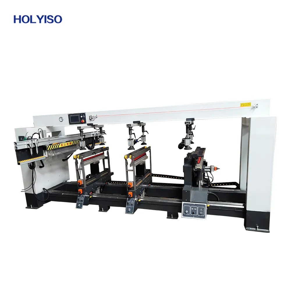 HOLYISO MZB73214 Máquina perforadora de agujeros de múltiples filas para fabricante de gabinetes de muebles Máquina perforadora de 4 rangos