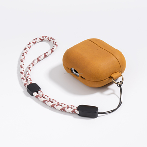 Étui en cuir de vachette véritable Crazy Horse pour <span class=keywords><strong>Airpods</strong></span> 4, style Indiana-Jones, LED avant visible, marron clair - Product Image 5