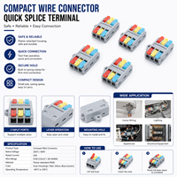 Terminal de raccordement compact à connexion rapide LT 3-1 avec conducteur en cuivre, 32 ampères, 250 Vca, 24-14 AWG, indice de protection IP67, connexions rapides de fils