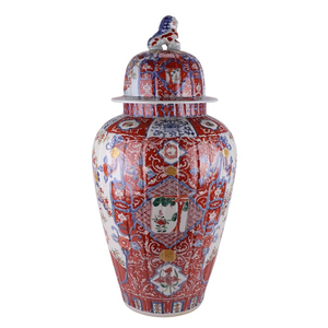 Cổ Trung Quốc Truyền Thống Màu Đỏ gừng Jar bình tay sơn sàn lớn sứ nghệ thuật Deco thiết kế cho trang trí nội thất - Product Image 2