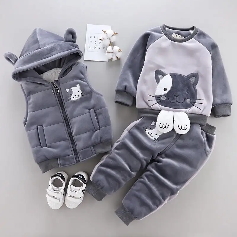 Baru Hot Menjual Produk Anak-anak Salju Musim Dingin Cocok untuk Anak-anak Bayi Perempuan Pakaian Set untuk 1-5 Tahun Bayi Perempuan
