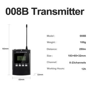 ระบบอินเตอร์คอมไร้สายสองทาง Yingmi 008B ความถี่ VHF/UHF ระยะ 200 เมตร ได้รับการรับรองมาตรฐาน CE สำหรับการฝึกสอนขี่ม้า - Product Image 3