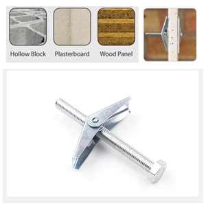 Ensemble de <span class=keywords><strong>vis</strong></span> d'ancrage à bascule à ressort fort outil d'installation de rideau de fixation de plaque de plâtre de fixation de crochet de plafond de cloison sèche creuse - Product Image 5