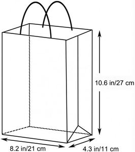 ถุงกระดาษคราฟท์แฟชั่นรักษ์โลก ขนาด 13x7x13 นิ้ว สำหรับใส่ของขวัญหรือช้อปปิ้ง แบบใช้แล้วทิ้ง สีเทา มีหูหิ้ว - Product Image 3
