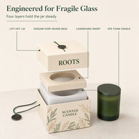 Boîte cadeau personnalisée pour bougie parfumée avec cordon élastique pour bougies en verre givré - Fournisseur en gros