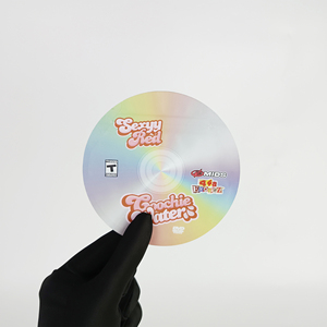 Emballage rond personnalisé de haute qualité de formes différentes pour bonbons biscuits au chocolat pochette à fermeture éclair en plastique mylar 3.5g - Product Image 6