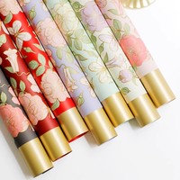 Nouveauté, vente en gros, papier d'art PVC vintage rétro luxueux, recouvert de perles, réutilisable, pour emballer les fleurs, pour la fête des mères