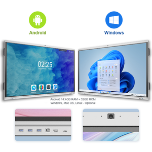 Bảng Điều Khiển Tương Tác 75 86 98 110 Inch Ngón Tay Đa Màn Hình Cảm Ứng Thông Minh LCD Hiển Thị Hội Nghị Kỹ Thuật Số Tương Tác Thông Minh Bảng Trắng - Product Image 4