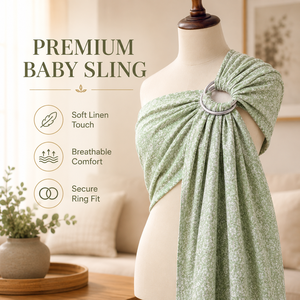 Tela con estampado de lino 100% puro excelente de alta calidad para anillo de envoltura de bebé Sling Baby Carrier Tela de lino - Product Image 3