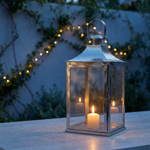Wholesale Modern Hammered Design Stainless Steel Metal Candle Holder Lantern Handmade Durable Features for Home Christmas <b>Easter</b> - Product Image 4