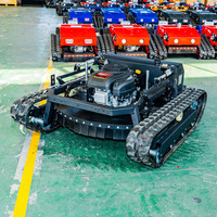 Mesin Pemotong Rumput Crawler Laris Manis Lebar Pemotongan 800mm CE EPA Mesin Diesel/Listrik dengan Trek Karet dan Remote Control Robot