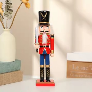 Ornement de Noël YUYANG, jouets de Noël, casse-noisette en bois grandeur nature, soldat casse-noisette pour décorations de Noël - Product Image 4